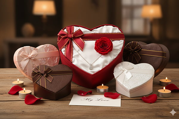 Romantic heart-shaped boxes for special occasions and gifts