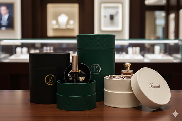 Premium cylindrical tube boxes for cosmetics and luxury packaging